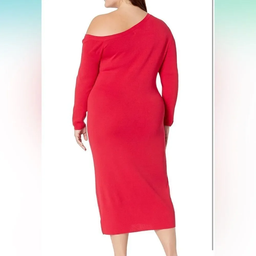 The Drop Elegant Red Midi Dress XL